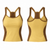 Gold and Brown Racerback Athletic Tank Top